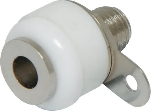 White. Rated at 10A @ 125V AC.
Can be mounted non-insulated (6mm Ø hole required) or insulated 8mm Ø hole.