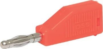Red Stack Type Banana Plug With screw connection for wire termination. Rated 3A @ 125V AC.