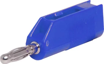 Blue Stack Type Banana Plug Blue. Rated 3A @ 125V AC.
With screw connection for wire termination.