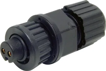 2 Pin 5A Locking Female Line IP66 Waterproof Socket IP67 rated waterproof 2, 4 and 6 pin connectors for installations outdoors or in areas prone to moisture build up. 2 pin rated at 5A. 4 & 6 pin rated at 2A.
Cable Entry: 4.5-6.5mm