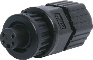 4 Pin 2A Locking Female Line IP66 Waterproof Socket IP67 rated waterproof 2, 4 and 6 pin connectors for installations outdoors or in areas prone to moisture build up. 2 pin rated at 5A. 4 & 6 pin rated at 2A.  
Cable Entry: 4.5-6.5mm