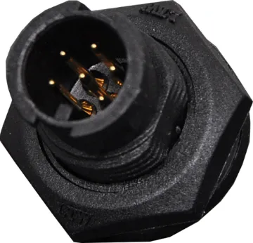 4 Pin 2A Locking Male Chassis IP66 Waterproof Plug IP67 rated waterproof 2, 4 and 6 pin connectors for installations outdoors or in areas prone to moisture build up. 2 pin rated at 5A. 4 & 6 pin rated at 2A.