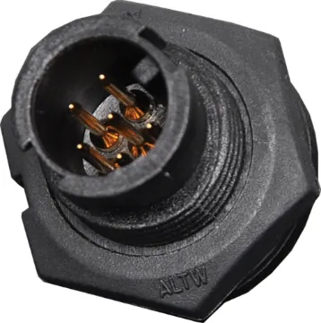 6 Pin 2A Locking Male Chassis IP66 Waterproof Plug IP67 rated waterproof 2, 4 and 6 pin connectors for installations outdoors or in areas prone to moisture build up. 2 pin rated at 5A. 4 & 6 pin rated at 2A.