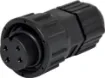 Waterproof IP67 rated 4 Pin female line connector for installations outdoors or in areas prone to moisture build up. 5A rated.

Cable entry sizes 3.5 - 5.3mm