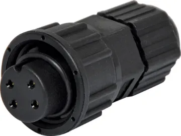 4 Pin 5A Screw-On Female Line IP67 Waterproof Socket Waterproof IP67 rated 4 Pin female line connector for installations outdoors or in areas prone to moisture build up. 5A rated.
Cable entry sizes 3.5 - 5.3mm