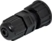 Waterproof IP67 rated 4 Pin female line connector for installations outdoors or in areas prone to moisture build up. 5A rated.

Cable entry sizes 3.5 - 5.3mm