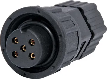 5 Pin 5A Screw-On Female Line IP66 Waterproof Socket Waterproof IP66 rated 5 Pin female line connector for installations outdoors or in areas prone to moisture build up. 5A rated.
Cable entry sizes 4.5 - 6.5mm