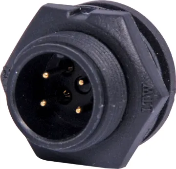 4 Pin 5A Screw-On Male PCB IP67 Waterproof Plug Waterproof IP67 rated 4 Pin male PCB connector for installations outdoors or in areas prone to moisture build up. 5A rated.