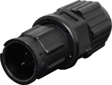 2 Pin 5A Locking Male Line IP67 Waterproof Plug Waterproof IP67 rated 2 Pin male line connector for installations outdoors or in areas prone to moisture build up. 5A rated.