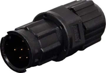 6 Pin 5A Locking Male Line IP67 Waterproof Plug Waterproof IP67 rated 6 Pin male line connector for installations outdoors or in areas prone to moisture build up. 5A rated.