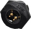 Waterproof IP67 rated 2 Pin Male Chassis Mount PCB Connector. Lock type mounting ring.