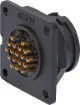 Waterproof IP67 rated 18 Pin male chassis connector for installations outdoors or in areas prone to moisture build up. 5A rated.
