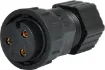 Waterproof IP66 rated 3 Pin female line connector for installations outdoors or in areas prone to moisture build up. 20A rated.