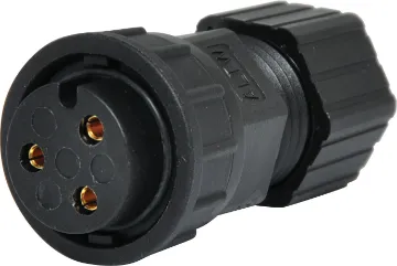 3 Pin 20A Locking Female Line IP66 Waterproof Socket Waterproof IP66 rated 3 Pin female line connector for installations outdoors or in areas prone to moisture build up. 20A rated.