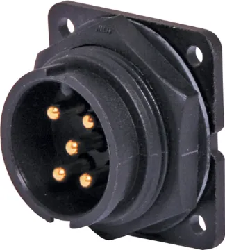 5 Pin 20A Locking Male Chassis IP66 Waterproof Plug Waterproof IP66 rated 5 Pin male chassis connector for installations outdoors or in areas prone to moisture build up. 20A rated.
Note: 3 pin model pictured for illustration purposes.