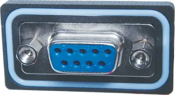 DE9 Female Solder Cup IP67 Rated IP66 rated, panel mount, solder connection, DE9 female connector. Suits data or low voltage/current applications.