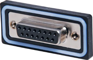 DA15 Female Solder Cup IP67 Rated IP67 rated waterproof DA15  female chassis mount connector. Solder cup cable connection. Will mate with generic male DA15 connectors.