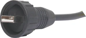 USB Type A Male Line With Fly Lead IP67 Waterproof IP67 rated Waterproof USB type A Line connector with intergrated 3 metre cable. Screw connection to P9719 panel connectors.