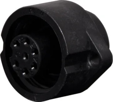 7 Pin 8A Screw On Female Chassis IP67 Waterproof IP66 rated waterproof 7 pin connector for installations outdoors or in areas prone to moisture build up. Compatible with Amphenol C16 series connectors.
8A rated.