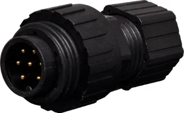 7 Pin 8A Screw-On Male Line IP67 Waterproof  IP66 rated waterproof 7 pin connector for installations outdoors or in areas prone to moisture build up. Compatible with Amphenol C16 series connectors.
8A rated.