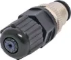 Male and female line connectors include metal screw on collars, with heavy duty plastic cable entries. Chassis connectors feature metal outer construction with plastic insert. Ideal for heavy duty industrial & marine applications. 4A rated. LTW M12 series