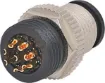 Male and female line connectors include metal screw on collars, with heavy duty plastic cable entries. Chassis connectors feature metal outer construction with plastic insert. Ideal for heavy duty industrial &amp marine applications. 4A rated. LTW M12 series.