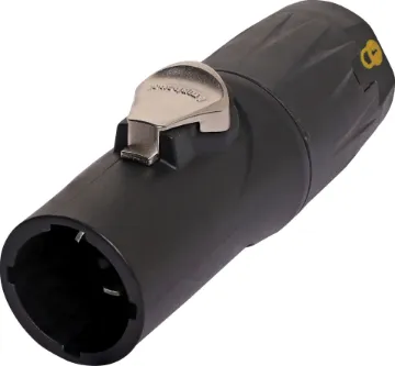 HPT-3-M IP65 Power In 16A Line Connector Extra heavy duty weatherproof (IP65) Amphenol Power connector as used in commercial heavy duty power applications. Power In. HPT-3-M 16A 250V. SAA approved.