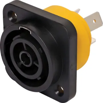 HPT-3-FDW IP65 Power Out 16A Chassis Connector Extra heavy duty weatherproof (IP65) Amphenol Power connector as used in commercial heavy duty power applications. Power In. HPT-3-FDW 16A 250V. SAA approved.