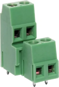 2 Way 5.08mm Pitch Dual PCB Mount Terminal Blk Rated at 20A 300V AC. Cable size: 0.5-2.5mm2 Dinkle series EK508V.
2 Way.