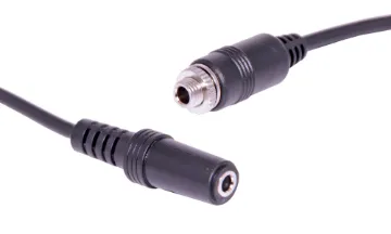 3.5mm Stereo Socket to Socket 160mm Wallplate Fly Lead A 3.5mm threaded jack socket for fitment to a custom AV wallplate. Other end is a standard 3.5mm stereo socket.