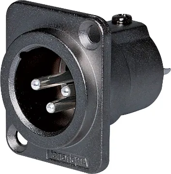 3 Pin Black Male Chassis Mount XLR AC3MDZB AMPHENOL (formerly Alcatel) connectors are ideal for use in high performance audio applications, including mobile PA use. They represent a no-compromise approach to connector technology, with rugged construction, secure mechanical characteristics and low