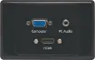 Flylead Type VGA Plates are fitted with HD9 female VGA connector, HDMI & 3.5mm audio. Supplied with both Clipsal and HPM  style Front faceplates.
Black plate.