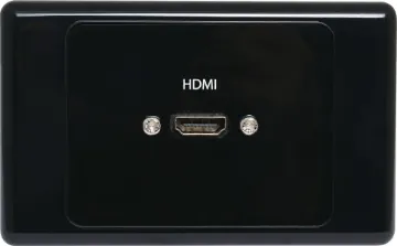 HDMI Single Black Wallplate with Flyleads Flylead Wallplate fitted with HDMI high speed with Ethernet (1.4) connection. Supplied with two facia covers to suit your decor.