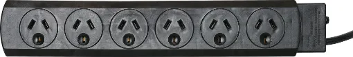 All feature 10A overload circuit breaker and 0.9m lead. Black.