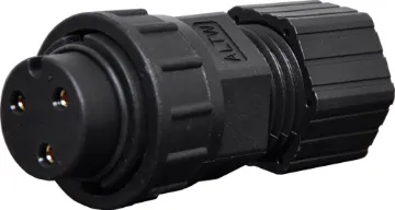 3 Pin 20A Locking Female Line IP67 Waterproof Socket Waterproof IP67 rated 3 Pin female line connector for installations outdoors or in areas prone to moisture build up. 20A rated.