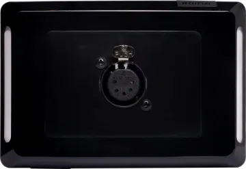 5 pin XLR Black Horizontal Microphone Wallplate - Clipsal Pro 5pin XLR microphone connector mounted horizontally on a Clipsal pro wall plate. "One-Shot" version with screw terminal connections for quick and easy connection on site.