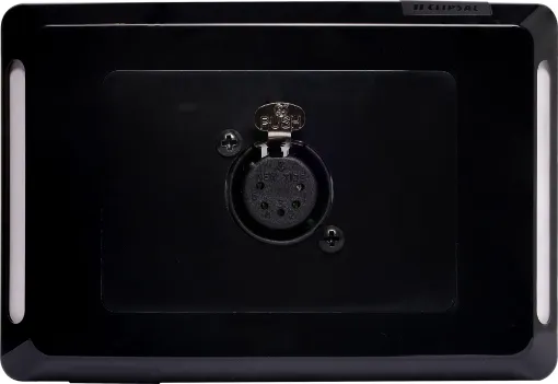 5pin XLR microphone connector mounted horizontally on a Clipsal pro wall plate. &quotOne-Shot&quot version with screw terminal connections for quick and easy connection on site.