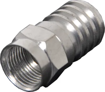 Crimp On RG6 Line Plug F Type Jar 100pcs Crimp F connector for television connection.
