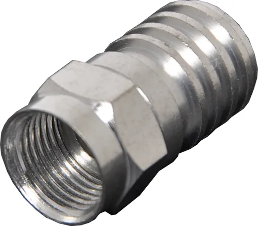 Crimp F connector for television connection. 