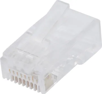 8P8C RJ45 Modular Plug Cat6 (Suit Solid Cable) Pk 100 8P8C Solid
Cat6 RJ45 suit round cable
Jar of 100pcs