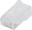 Unique through hole (open-pass) design for quick, easy termination. 
Cat6 8P8C male connector suits solid core cable.
Jar of 100pcs