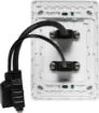 HDMI and USB type A connections fitted to a Clipsal Pro Series wall plate which has been specifically designed for commercial building installations. Rear is fitted with 150mm fly leads with HDMI and USB type A socket for easy connection.