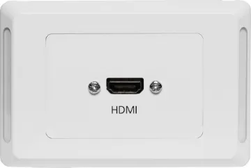 Single HDMI Horizontal Wallplate With Flyleads - Clipsal Pro Flylead Wallplate fitted with HDMI high speed with Ethernet (2.0) connection.