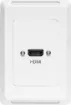 Flylead Wallplate fitted with HDMI high speed with Ethernet (2.0) connection. Vertical orientation.