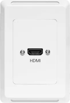 Single HDMI Vertical Wallplate With Flyleads - Clipsal Pro Flylead Wallplate fitted with HDMI high speed with Ethernet (2.0) connection. Vertical orientation.
