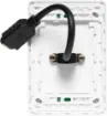 Flylead Wallplate fitted with HDMI high speed with Ethernet (2.0) connection. Vertical orientation.