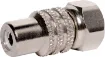 F male plug into the RCA female adaptor.
