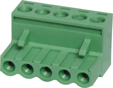 5 Way 5.08mm Pluggable Terminal Plug (Non UL) Non UL approved version of P 2515.
Screw Terminal Plugs.
Rated 10A at 300V.
Cable hole entry size up to 4mm2 or 12AWG.