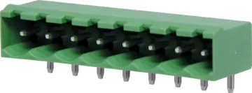 8 Way 5.08mm Horiz. PCB Mount Boxed Pluggable Skt (Non UL) Non UL approved version of P 2598.
Boxed Horizontal Mount
Rated 10A at 300V
