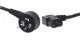 2m IEC C13 90 Deg. Left 10A 3 Pin Black Appliance Mains Power Cable Energy authority approved.
